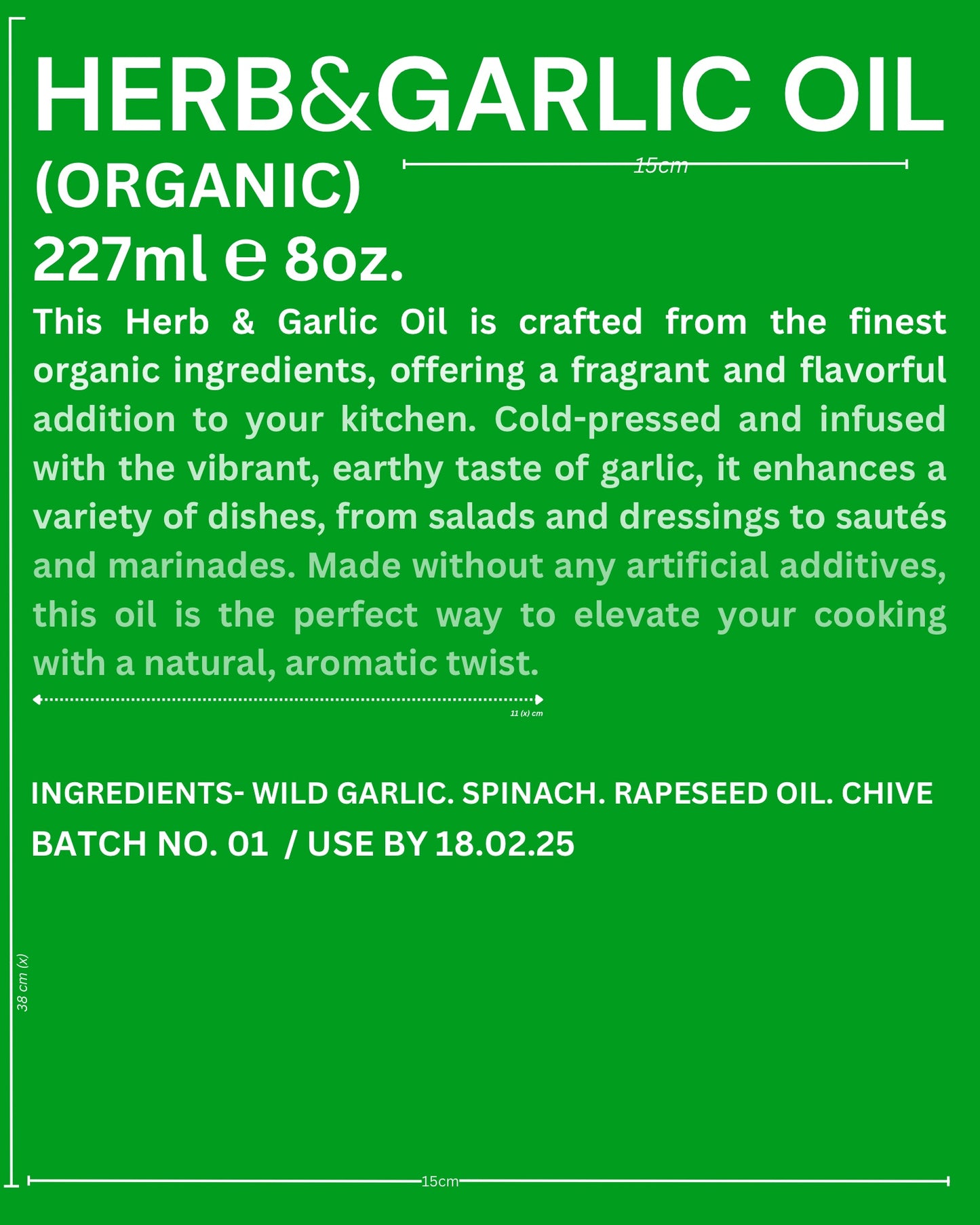 Herb & Garlic Oil (February-Pre Order)